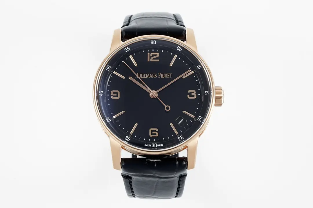 watch Audemars Piguet CODE 11.59 Blue Dial Three-Hand Automatic Watch   Rose Gold and Stainless Steel, 41mm