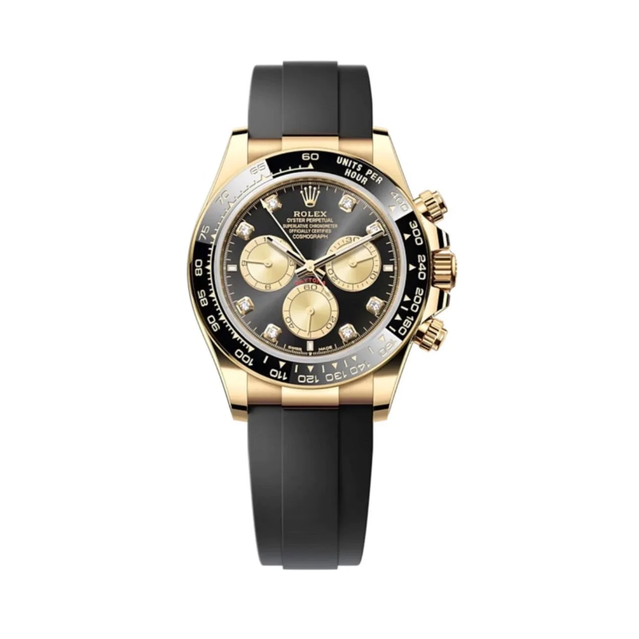 Superclone Rolex Daytona 40 mm Black Dial Yellow Gold 126518LN
