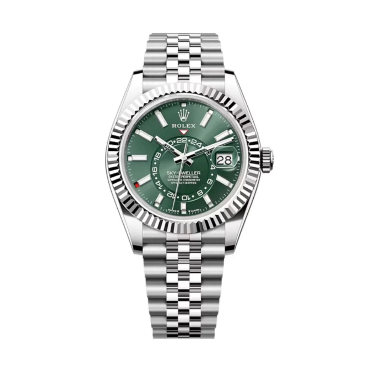 Superclone Rolex Sky-Dweller 42 mm Mint green Dial 336934 Jubilee