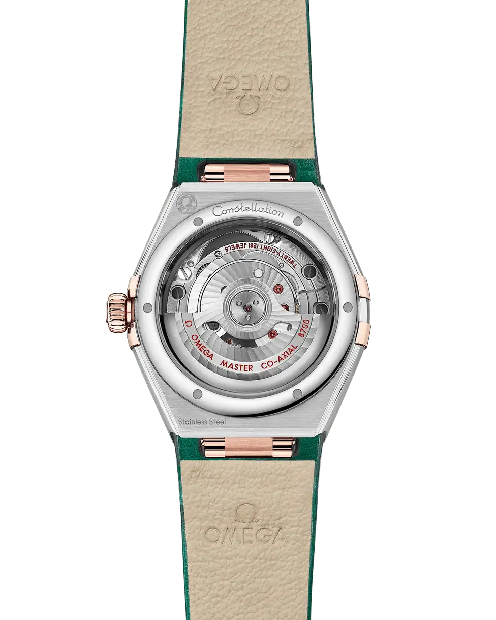 Omega Constellation Women Automatic Green Leather Watch O13128292099001