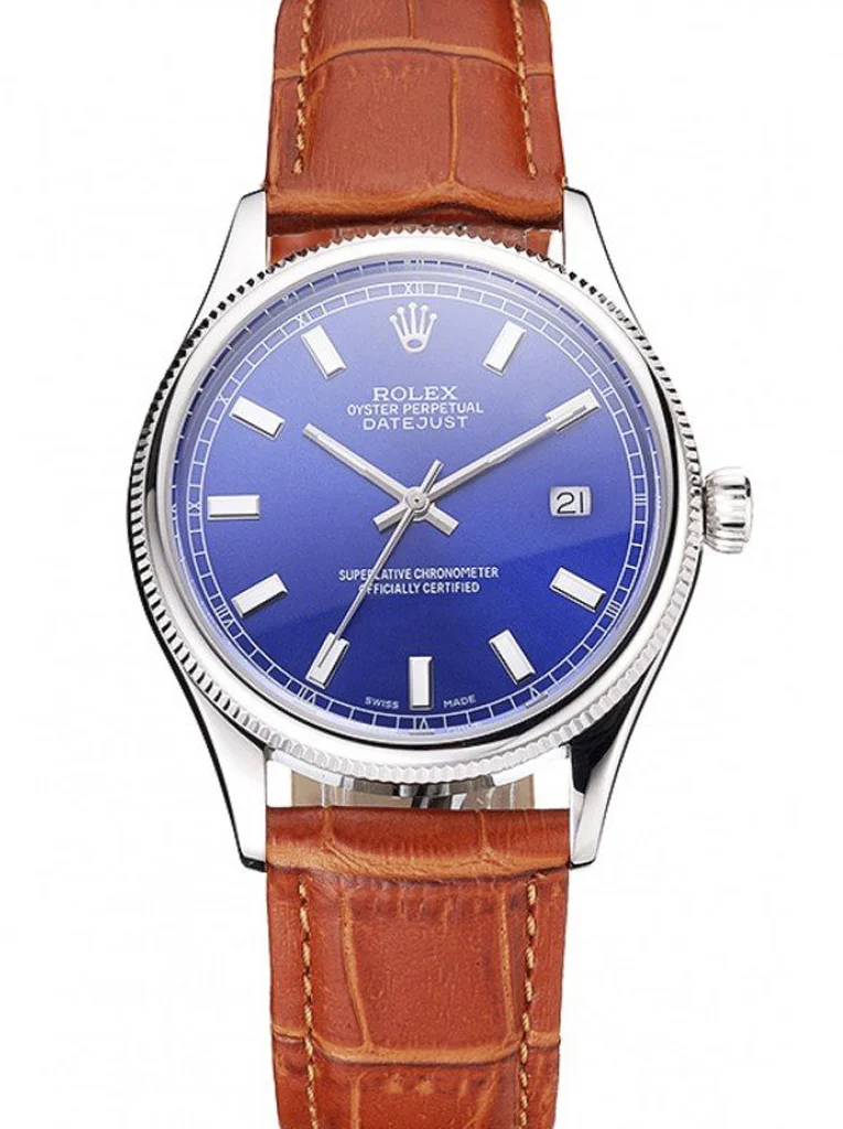 Superclone Rolex Datejust 38mm Blue Dial REP016817