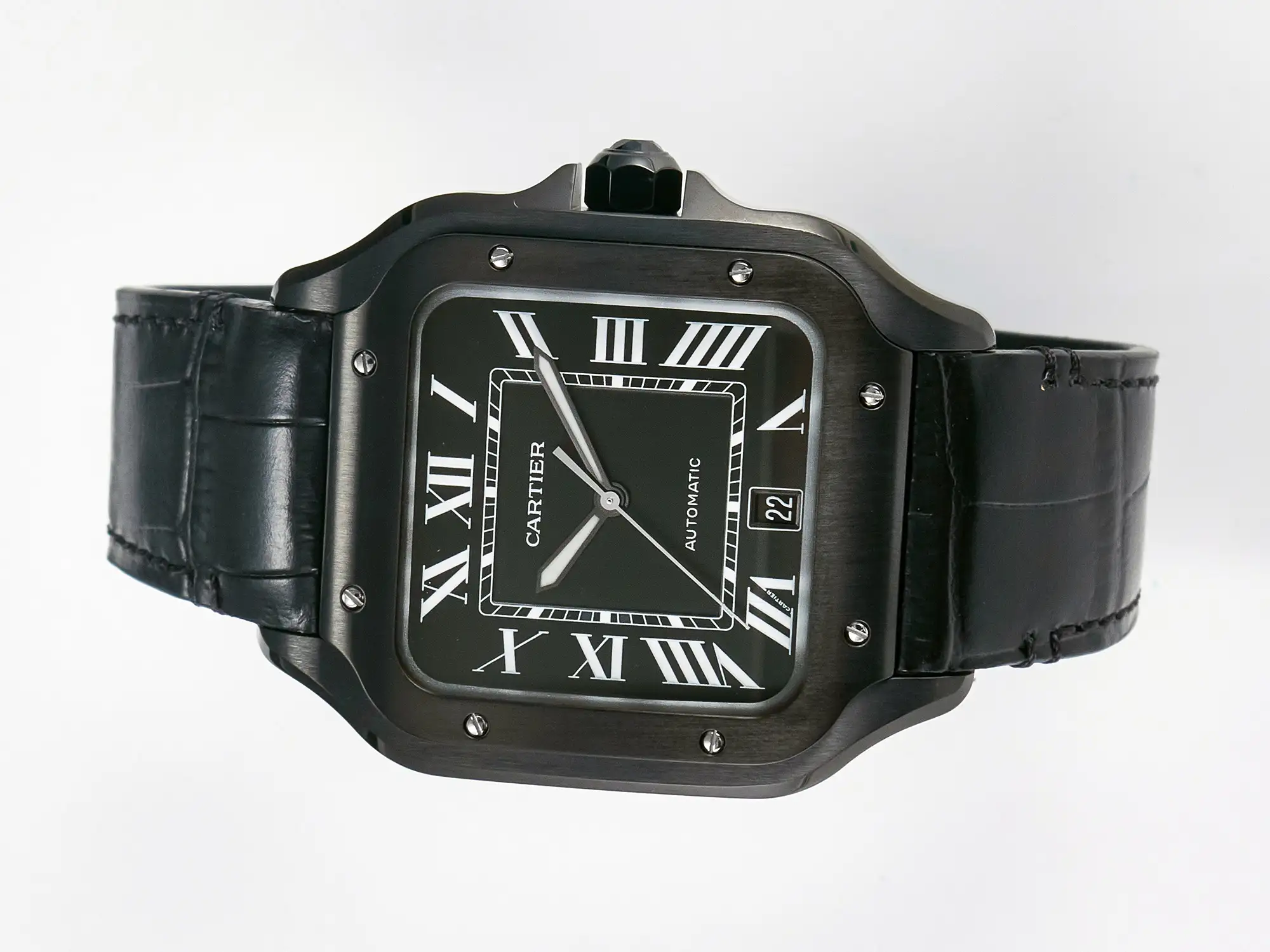 Cartier Santos de Cartier Men Automatic Black Rubber Watch WSSA0039