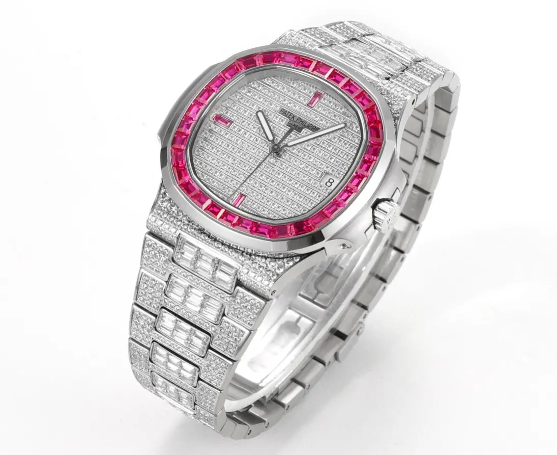 Patek Philippe White Gold Ruby Nautilus Watch