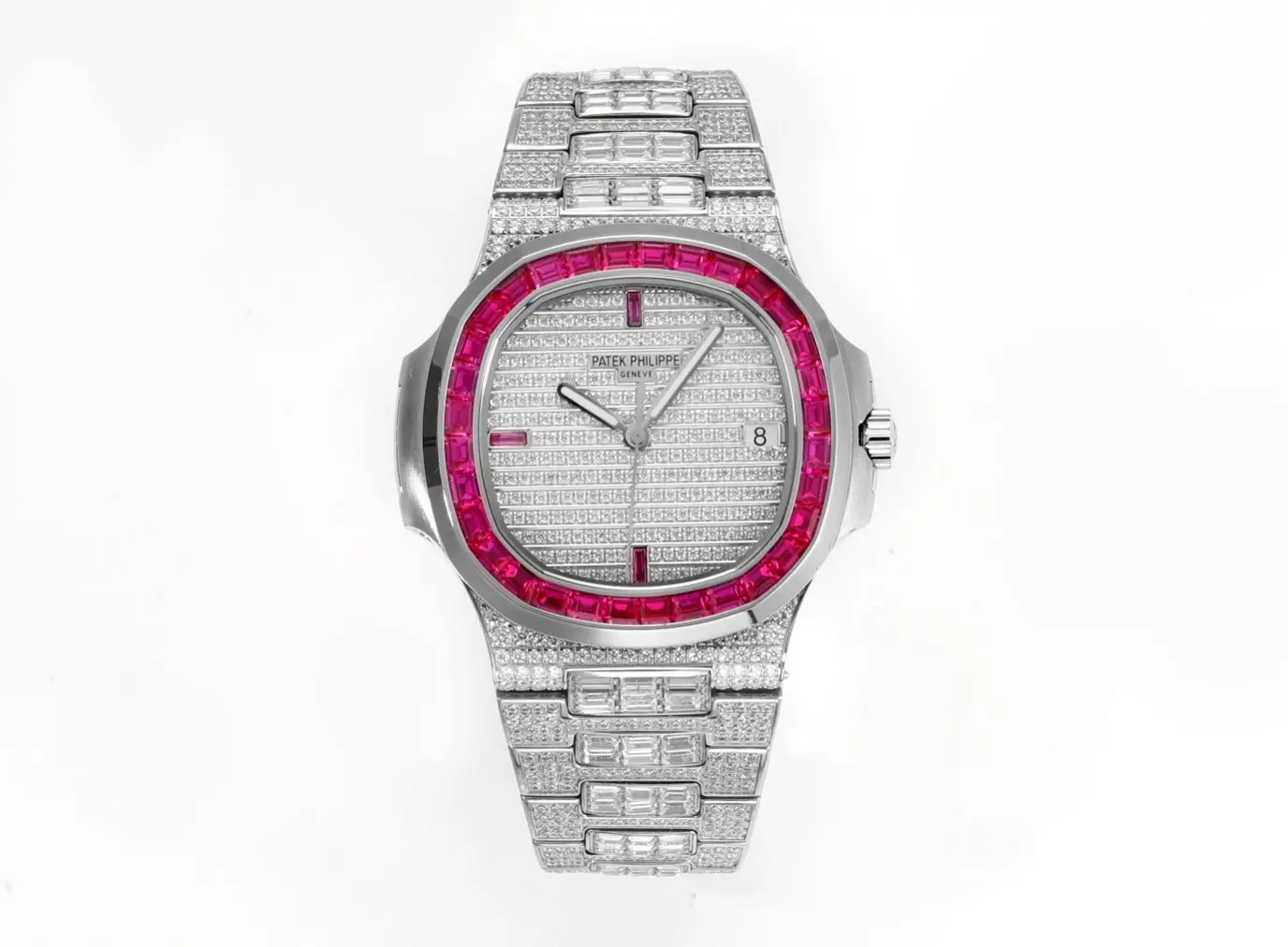 Patek Philippe White Gold Ruby Nautilus Watch