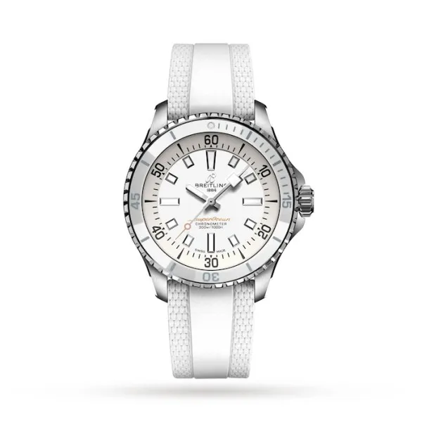 Breitling Superocean Unisex Automatic White Rubber Watch A17377211A1S1