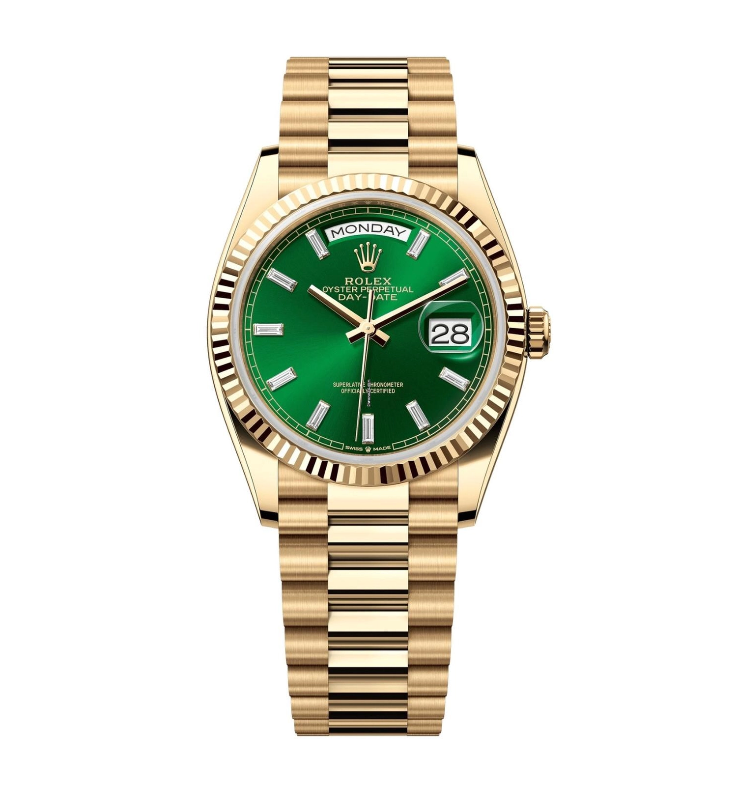 Rolex Day-Date II 36mm Green Dial 128238