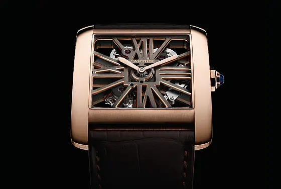 Cartier Tank MC Men Automatic Leather Watch W5310040