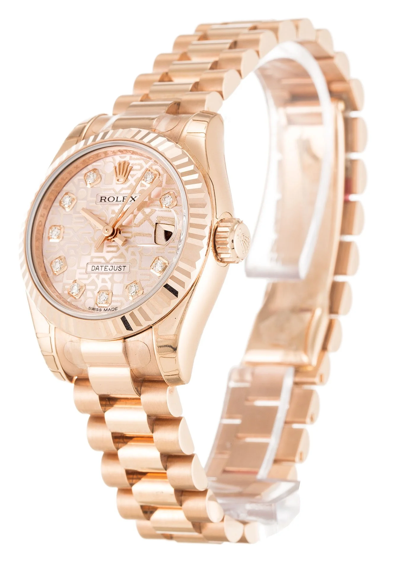 Rolex Lady-Datejust 26mm Rose Dial 179175