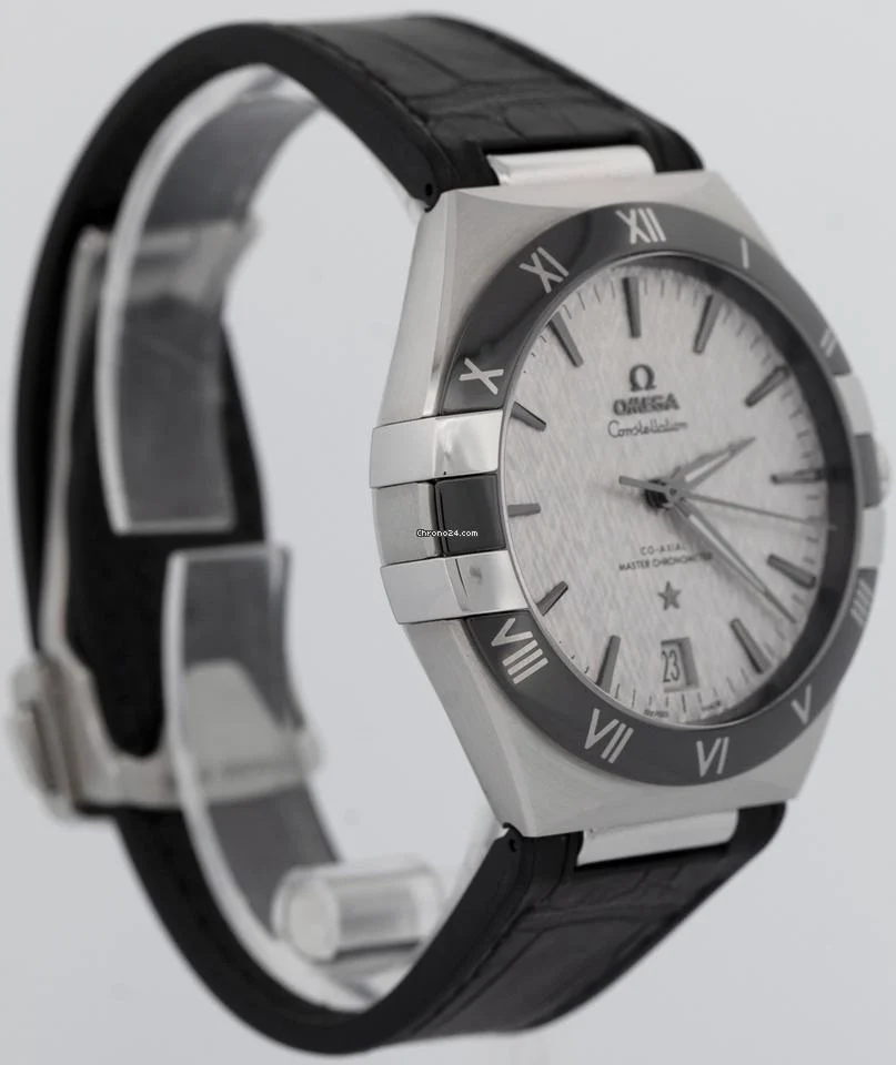 Omega Constellation Men Automatic Grey Leather Watch O13133412106001